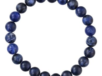 Blue Sodalite - Stone of Wisdom - Handmade Yoga Stretch Elastic Bracelet Natural Stone Crystal Healing Power Energy Gifts for Unisex Adult 8mm Gemstone
