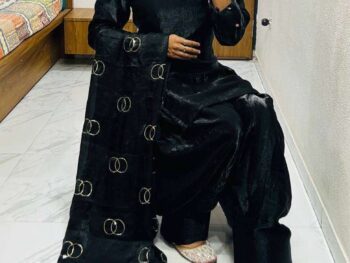 Women's Fendi Silk Solid Muslim Straight Kurti With Pant and Dupatta set