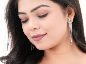 Women's Indo Western Teardrop Shaped Party Wear Ethnic Stud Earrings for Women