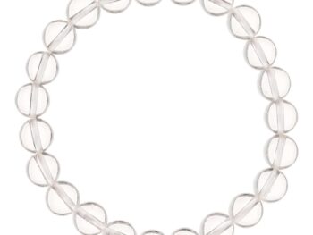 Clear Quartz Bracelet for Women Men's Gifts - Protection Healing Crystal Bracelet - 8mm Gemstone Beaded Adjustable