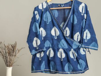 Handmade Block Print Cotton for Women ? Ethnic Floral Printed Top with Long Sleeves