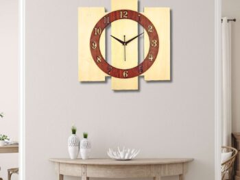 Wooden Silent Non-Ticking Wall Clock for Home Stylish Latest Designer Wall Clock for Home Living Room Bedroom Office Hall