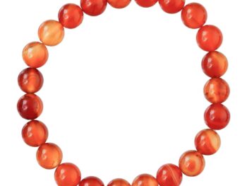 Carnelian Bracelet for Women Men's Gifts - Protection Healing Crystal Bracelet - 8mm Gemstone Beaded Adjustable