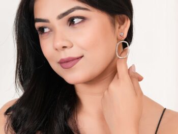 Women's Rose Gold Color Danglers Earrings for Women Party Wear