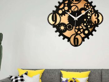 Wooden Silent Non-Ticking Wall Clock for Home Stylish Latest Designer Wall Clock for Home Living Room Bedroom Office Hall
