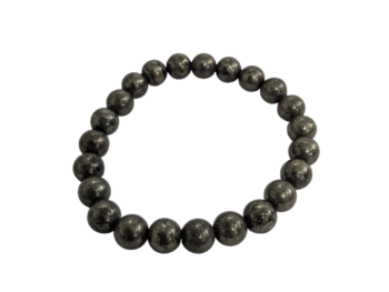 Pyrite Bracelet for Women Men's Gifts - Protection Healing Crystal Bracelet - 8mm Gemstone Beaded Adjustable