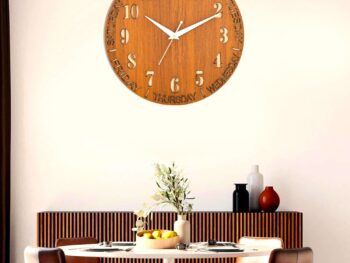 Wooden Silent Non-Ticking Wall Clock for Home Stylish Latest Designer Wall Clock for Home Living Room Bedroom Office Hall